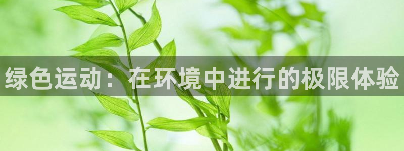 绿色运动：在环境中进行的极限体验