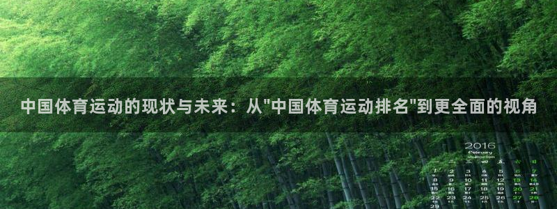 中国体育运动的现状与未来：从\